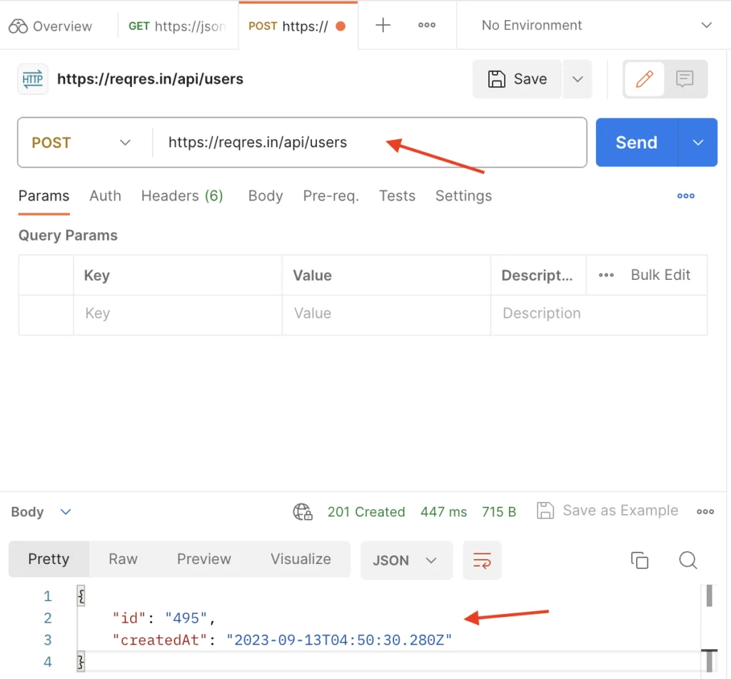 HTTP protocol testing on POSTMAN.