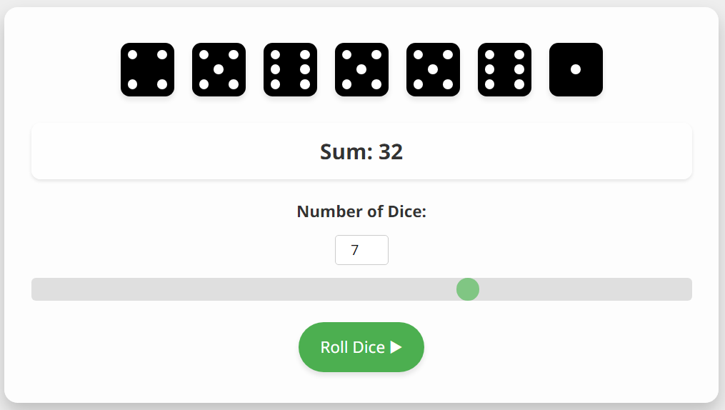 Dice Roller Online.