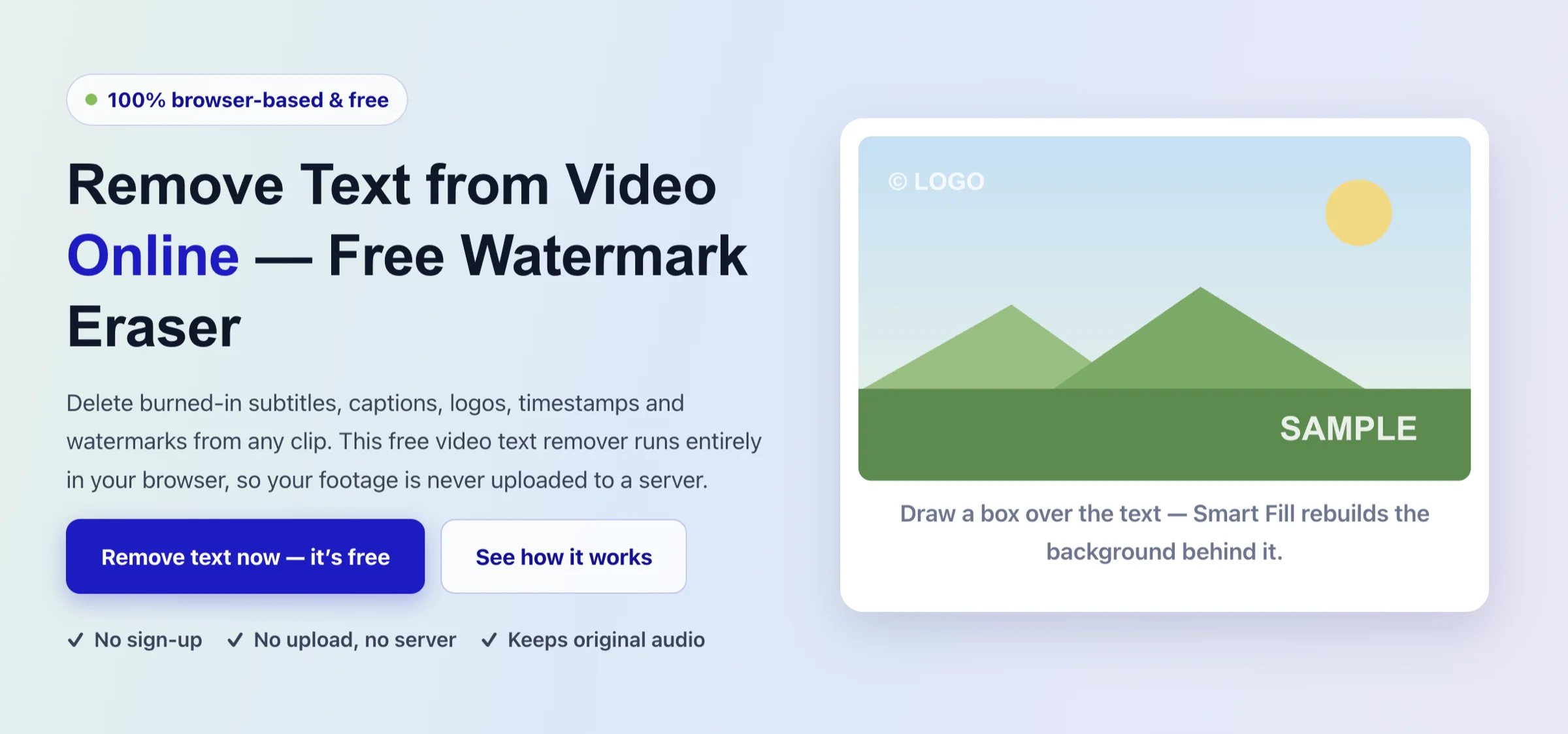 Remove Text from Video Online — Free Watermark Eraser - WebUtility.io